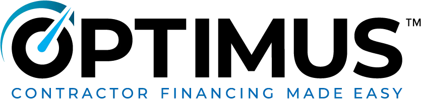 Optimus financing logo. Optimus financing has partnered with Renovative Building Group.